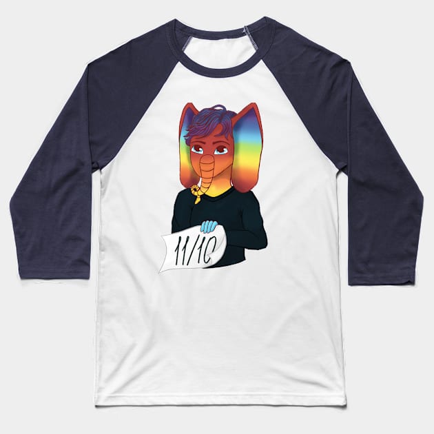 The rainbow elephant Baseball T-Shirt by Cindis shop